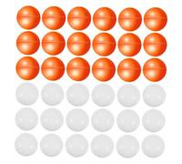 Beaupretty 50 Piezas Bolas de Lotería Abiertas de Bolas Pequeñas Reutilizables de PVC para Fiestas Rifas y Festivos Colores Naranja y Blanco para Eventos y Celebraciones