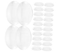 Beaupretty 50 piezas Lentes Ópticas Biconvexas Transparentes para Experimentos Científicos Enseñanza Física Proyectos DIY Manualidades