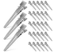 Beaupretty 50 piezas Pinzas de Pelo Cocodrilo Metal Sola Punta para Bricolaje Accesorios de Lazos y Peinados