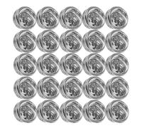 Beaupretty 50 Piezas Respaldos de Pasador de Embrague de Hierro Plateado para Broches de Solapa, Sombrero y Corbata, Cierres de Seguridad para Pins de Esmalte, Accesorios para Manualidades