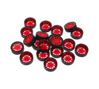 Beaupretty 50 Piezas Ruedas Pequeñas para Juguetes Accesorios de Neumáticos para Coches RC Ruedas de Plástico Precisas para Modelos Científicos y Experimentos Educativos con Ejes