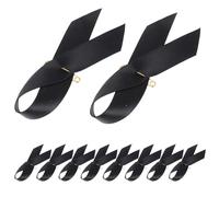 Beaupretty 50 Pines de Solapa con Cinta Conmemorativa Negra de Poliéster Suave con Diseño de Lazo para Servicio Memorial y Funerales con Imperdibles Clásicos