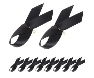 Beaupretty 50 Pines de Solapa con Cinta Conmemorativa Negra de Poliéster Suave con Diseño de Lazo para Servicio Memorial y Funerales con Imperdibles Clásicos