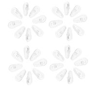 Beaupretty 50pares Almohadillas Nasales Transparentes Para Gafas De Silicona Antideslizantes Reemplazo De Almohadillas Nasales Para Gafas Cómodas Para Uso Diario