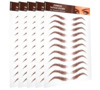 Beaupretty 5hojas Pegatinas Para Cejas Marrones Ceja Simulación Despegables Para Forma y Cuidar
