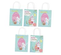Beaupretty 5piezas Bolsas De Diseño De Pascua Para Dulces Paquete De Para Fiestas y Almacenamiento De Golosinas Para Celebraciones De Cumpleaños y Festividades