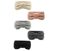 Beaupretty 5piezas Diadema Cálida de Lazo Diadema Decorativa Cabello para Fiestas y Otoño Invierno