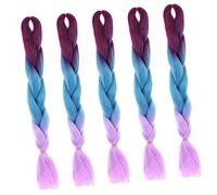 Beaupretty 5piezas Extensiones De Pelo Trenzado Unidades Degradado Tocado Accesorios Cabello Adorno De Moda