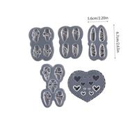 Beaupretty 5piezas Molde De Lazo Para Manicura Moldes De Silicona Creativos Forma De Corazón Herramientas Para Esmalte De Uñas Adecuado Para Salón De Uñas