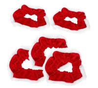 Beaupretty 5piezas Moño de Pelo de Terciopelo para Mujer Coleteros Navideños para Niña Gomas Elásticas Pelo Diademas de Terciopelo para Fiesta