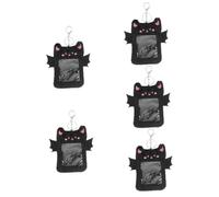 Beaupretty 5piezas Tarjetero De Peluche Alas De Funda Transparente Para Id y Tarjetas De Crédito Diseño Visible Protección y Decoración Para Fotos Para Estudiantes y Uso Diario