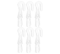 Beaupretty 6 Ganchos para Varilla de Persiana Vertical, Gancho de Repuesto Plástico Resistente para Varita Ciega, Accesorio para Reparación de Persianas, Color Neutro, Uso en Hogar y Cocina