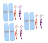 Beaupretty 6 Juegos Cepillos de Dientes para Dentaduras Cepillo de Viaje Portátil con Estuche de Almacenamiento para Uso Personal y