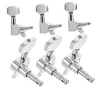 Beaupretty 6 Piezas Afinador de Guitarra Acústica Clavijas de Afinación Metálicas Mango Cuadrado Grande Perillas Selladas Engranajes para Guitarra Acústica o Eléctrica Folk de Clavijas