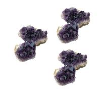 Beaupretty 6 Piezas amatista natural decoración escritorio joya bruto escultura ornamento accesorios de piedras naturales decoración de pecera familiar cristal adornos Decorar decoraciones