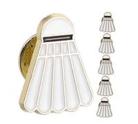 Beaupretty 6 Piezas Broche De Bádminton De Dibujos Animados Insignia Para Solapa De Ropa Para Chaqueta Para Abrigo Accesorios De Bádminton Para Ropa Bolsos y Sombreros