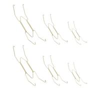 Beaupretty 6 Piezas Colgadores de Pared Dorados de Aleación de Cobre y ABS Soporte Metálico Multipropósito para Platos Decorativos y Fotos para Montaje en Pared Hogar