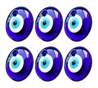 Beaupretty 6 Piezas Colgante de Vidrio Azul Forma de Ojo Turco para Hacer Joyas, Amuleto Mal de Ojo, Accesorio Ligero para Proyectos DIY Día Madre