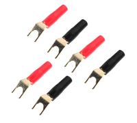 Beaupretty 6 piezas Conectores Tipo Banana Chapados para Altavoces Adaptadores Forma Accesorios de Audio Transmisión de Señal Estable Fácil Instalación sin Soldadura Codificación de Colores