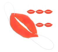 Beaupretty 6 Piezas de Accesorios Divertidos para Cosplay Labios Gruesos Rojos de Plástico, Boca de Salchicha Grande, Fáciles de Usar para Entretenimiento y Día Inocentes