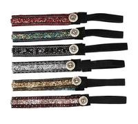 Beaupretty 6 Piezas diadema con botones diademas de mujer diademas de brillo Yoga envoltura de diadema aro de pelo de botón bandas para el cabello diadema con botón de máscara tela