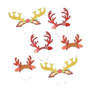 Beaupretty 6 Piezas diadema de asta con letras diademas de vacaciones para mujer diademas navideñas para mujer decoração de complementos navideños adornos navideños para el cabello