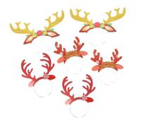 Beaupretty 6 Piezas Diadema de Navidad con Cuernos de para Fiesta de Navidad Decoración de Cabello Festiva para Niñas y Adultos