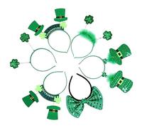 Beaupretty 6 piezas Diademas de Lazo Verde con de San Accesorios Ligeros y Cómodos para Fiesta y Celebración Aleatorio