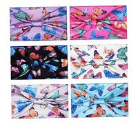 Beaupretty 6 Piezas diademas de para mujer coleteros hair band diademas elásticas y cómodas Venda ancho cintas para el cabello anudadas para mujeres muñequeras para mujer poliéster