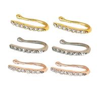 Beaupretty 6 Piezas Fosas Nasales De Moda Anillo De Nariz Falso Semental De Nariz Elegante Anillos En La Nariz Anillo De Joyería del Cuerpo Clip De Nariz De Metal Aro De Nariz Falso Aleación