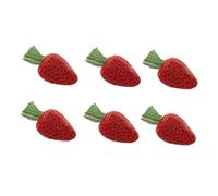 Beaupretty 6 Piezas Hámster Snack Fresa Juguetes para Masticar golosinas para hámsteres Felpa Fresas golosina de Fresa para hámster Conejito masticando Fresa Nutrición merienda alimento
