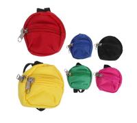 Beaupretty 6 Piezas Mini Mochilas Escolares con Cremallera Funcional para Muñecas de Bolsos Kawaii para Roles y Accesorios de Casa de Muñecas