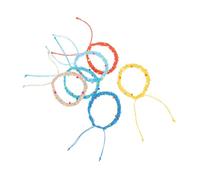 Beaupretty 6 Piezas Pulsera Trenzada Ajustable de Cuerda de Perlas Joyería Bohemia Mano Tobillera de Amistad Resistente al para Eventos y