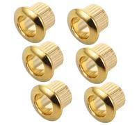 Beaupretty 6 Piezas Semi-enclosed Guitar Tuner Bushings Metal Threaded Ferrules Mounting Rings Compatible With Electric And Bass Guitars