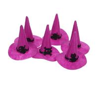 Beaupretty 6 Piezas Sombrero Accesorio Reutilizable de Bruja para Decoración de Fieltro de Fiesta de Halloween Elementos Clásicos para Manualidades y Decoración en Casa