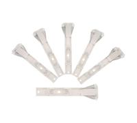 Beaupretty 6 Piezas Soporte para Riel de Cortina con Clips Dobles y Montaje Ajustable, de Hierro Blanco, Diseño Reforzado con Soldadura para Uso en Hogar y Oficina