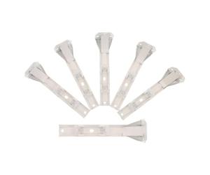 Beaupretty 6 Piezas Soporte para Riel de Cortina con Clips Dobles y Montaje Ajustable, de Hierro Blanco, Diseño Reforzado con Soldadura para Uso en Hogar y Oficina