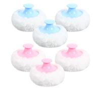 Beaupretty 6 Piezas Talco para Bebés y Aterciopelado Polvo de Talco para Bebés Aplicador de Esponja Cuidado Piel de Recién Nacidos la Ducha Aire