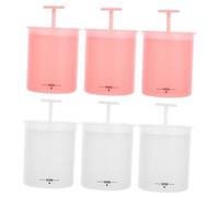 Beaupretty 6 Piezas Tazas de Facial Manual para Cuidado Herramienta de Limpieza Facial Fabricación Jabón Color Blanco y Rosa para Casa