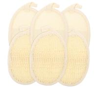 Beaupretty 6 piezas Unidades Esponjas Exfoliantes Naturales de Lufa para Ducha Almohadillas Ovaladas Suaves para Baño Masaje Corporal y Limpieza Delicada Aptas para Piel Sensible de Bebés y