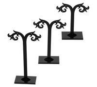 Beaupretty 6 Soportes Acrílicos Negros para Pendientes Diseño Artístico en Forma de Cuerno de Cabra, Organizador Ligero y Multifuncional para Exhibición y Viaje