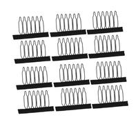 Beaupretty 60 Pinzas para Peluca de 6 Dientes, de Tejido y Acero al Carbono, Negras, para Hacer Pelucas, Uso Personal y Barbería