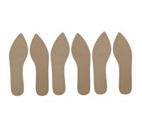 Beaupretty 6pares of Cow Leather Insoles for Pointed Shoes Comfortable and Breathable Anti-sweat Design for Heels and Daily Wear