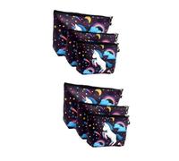 Beaupretty 6piezas Bolsa De Almacenamiento De Cosméticos Unicornio Set De Organizador De Viaje para Uso Exterior y Limpieza Fácil Material Sintético Resistente y Prueba De Agua