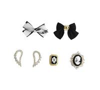Beaupretty 6piezas Bowknot Nail Art Charms Adornos De Uñas Para Decoración Manicura Parches y Calcas Para Mujeres