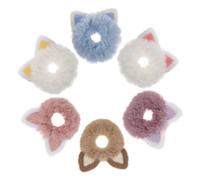Beaupretty 6piezas Coleteros Gato Pelo Gomas Elásticas Para Cabello Decoración Fiestas