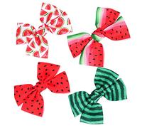 Beaupretty 6piezas Pinzas Para Cabello Con Lazo De Sandía Para Niñas Clips Duraderos y Cómodos Para Uso Diario Fiestas y Escuela