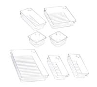 Beaupretty 7piezas Caja Metacrilato Organizadora De Escritorio Compartimentos Para Artículos Pequeños y Ordenado