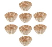 Beaupretty 8 Nidos de Pájaros de Bambú con Ganchos, Refugios Colgantes para Aves, Material Natural y Diseño Práctico para Cría y Refugio al Aire Libre