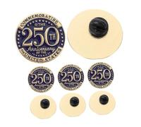 Beaupretty 8 Piezas Broche de Aniversario de Estados Unidos º Aniversario Pines de Solapa de Esmalte Patrióticos Accesorios de Vestir para Veteranos la Marina y Pines para Sombreros